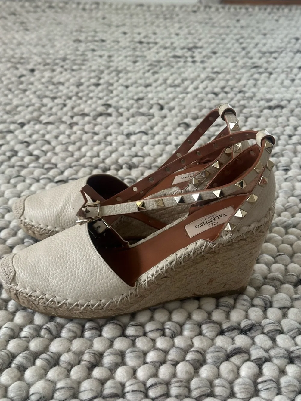 Valentino  Rockstud espadrille  sandal